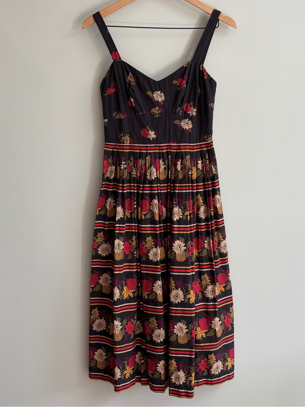 Janet Russo Nantucket New York poplin midi sundress size 2